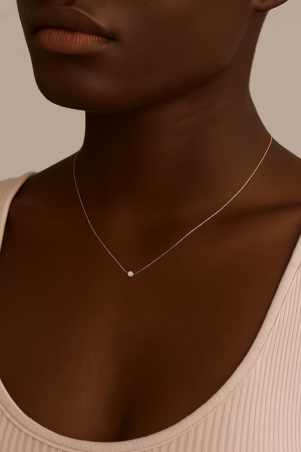 Minimalist Freshwater Pearl Necklace • 14k Gold Plated Chain • Dainty Single Pearl Pendant • Elegant Bridal Jewelry • Everyday Gift for Her