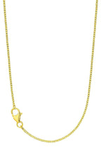 Gold Pendant Chain | 14k Gold Over Stainless Steel Box Chain | Durable 1.2mm Necklace for Pendants | Men & Women | 11”–30”