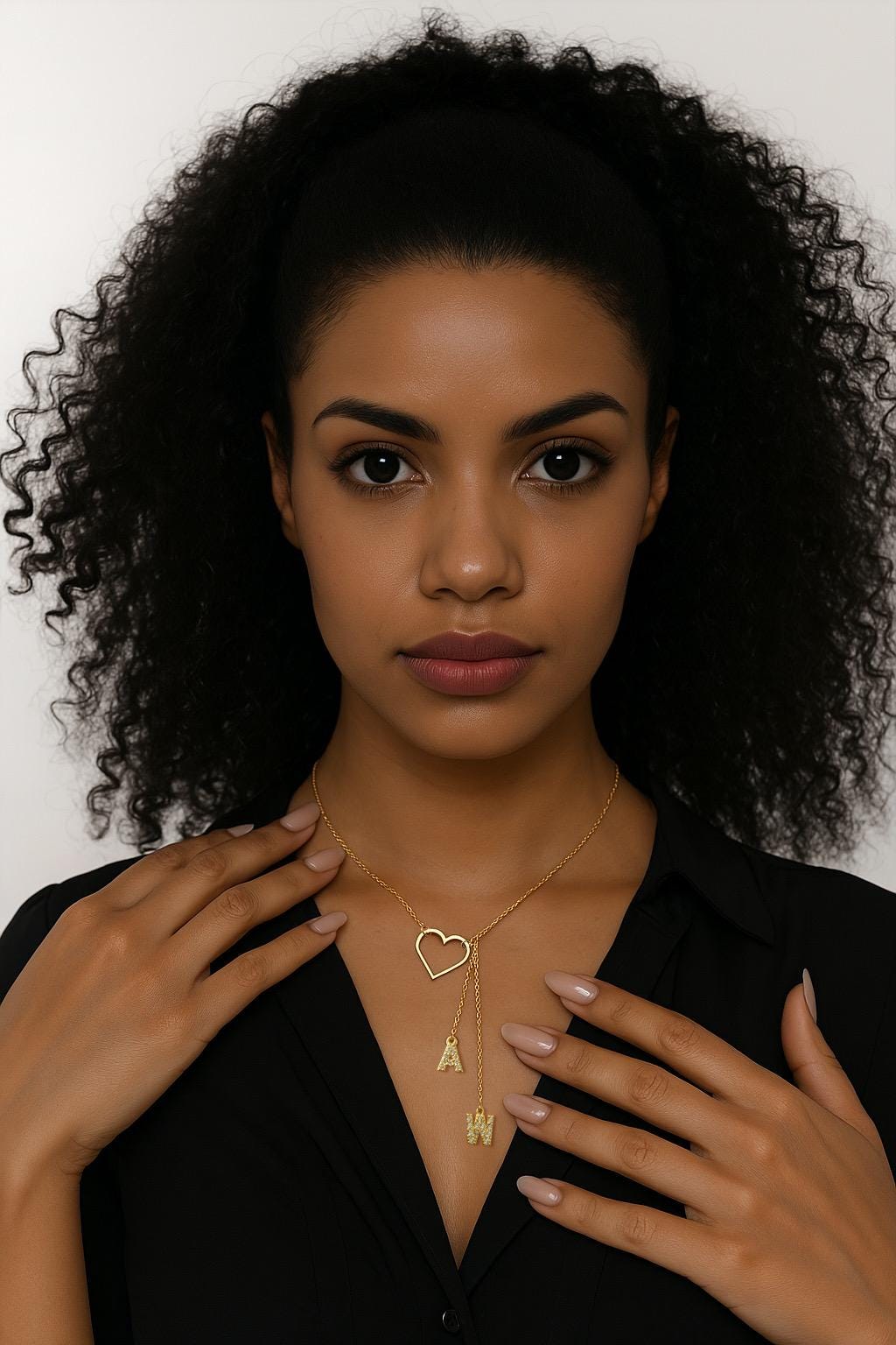 Dainty Gold Heart Initial Necklace: Personalized Love Letter Charm