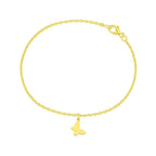 Delicate Gold Butterfly Anklet • 14K Gold Plated Stainless Steel • Dainty Anklet Jewelry for Women • Adjustable Minimalist Summer Beach Gift