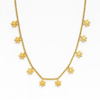 Snowflake Choker Necklace – 14k Gold Plated Stainless Steel | Minimalist Winter Jewelry | Christmas Gift for Her Uk