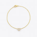 Dainty Heart Anklet – 14k Gold Plated or Silver | Minimalist Cable Chain