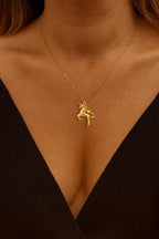 Unicorn Necklace Gold or Silver | 18K Gold Plated Stainless Steel Pendant | Magical Unicorn Jewelry Gift | Dainty Chain Necklace 18 Inchs uk