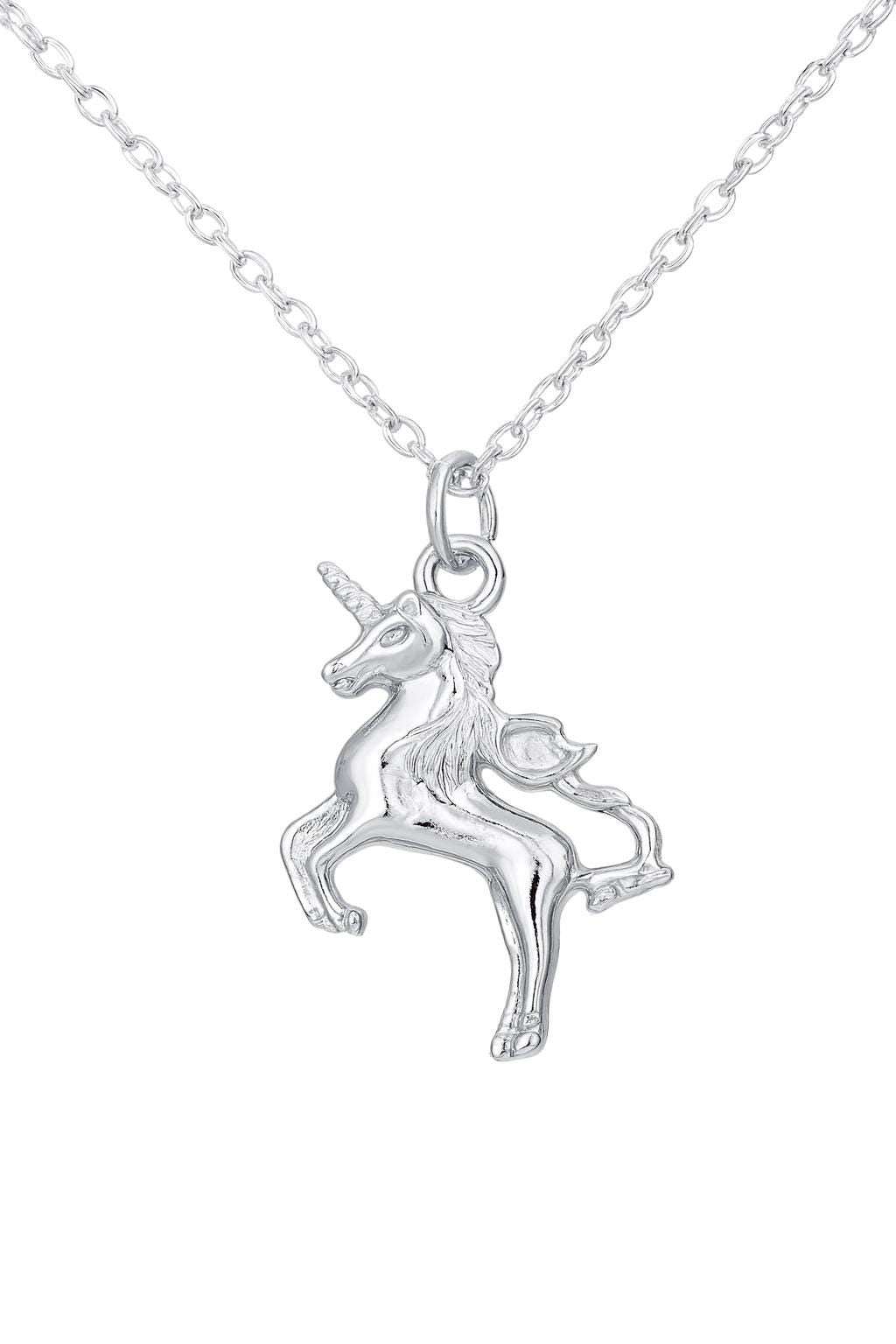 Unicorn Necklace Gold or Silver | 18K Gold Plated Stainless Steel Pendant | Magical Unicorn Jewelry Gift | Dainty Chain Necklace 18 Inchs uk