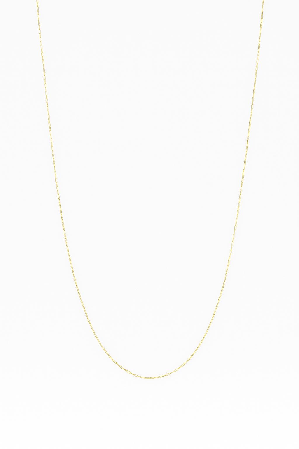 Minimalist 14k Gold Plated Chain Necklace | Thin 0.8mm Dainty Gold Chain | Stainless Steel Necklace | Layering Chain 11”-30”