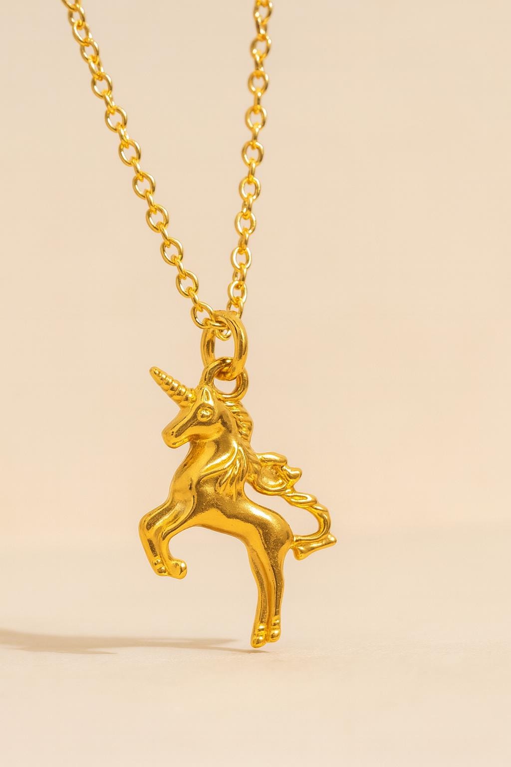 Unicorn Necklace Gold or Silver | 18K Gold Plated Stainless Steel Pendant | Magical Unicorn Jewelry Gift | Dainty Chain Necklace 18 Inchs uk